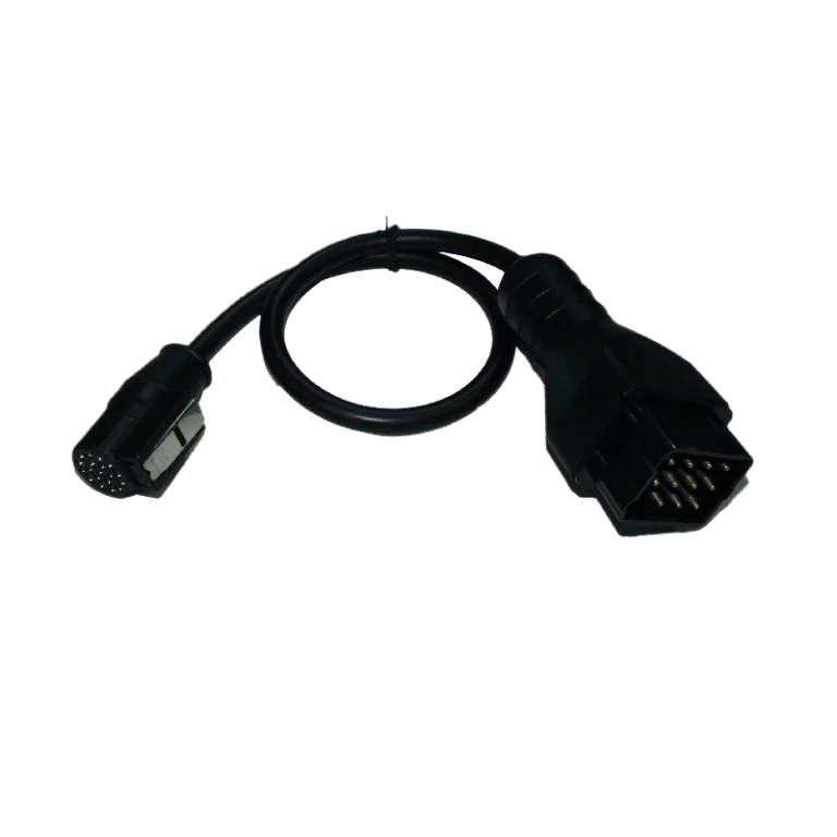 PSA 19P to Renault 12P Diagnostic Cable connected to ECU for automotive diagnostics