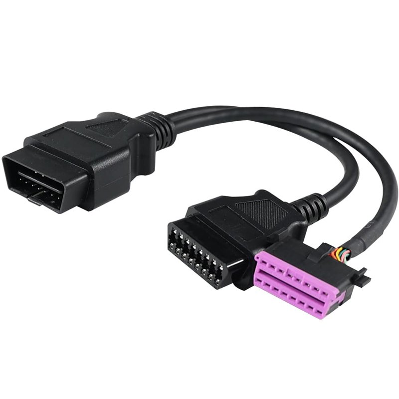 OBD2 Y-Splitter Cable for Audi/VW | OEM Connectors | Euro OBDII Purple