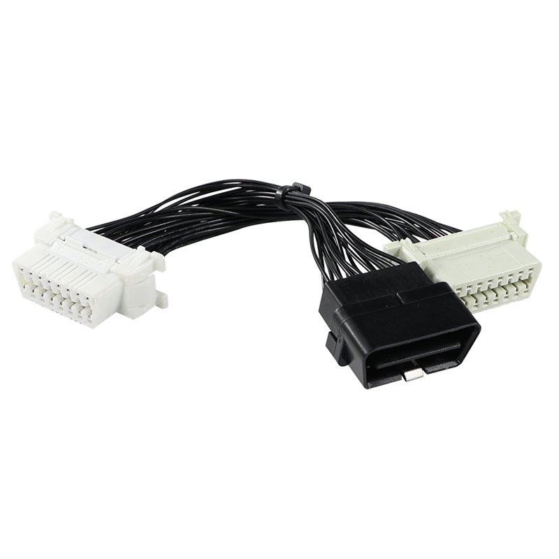 16-Pin OBD-II Splitter Cable - Dual Port Extension for Honda Toyota