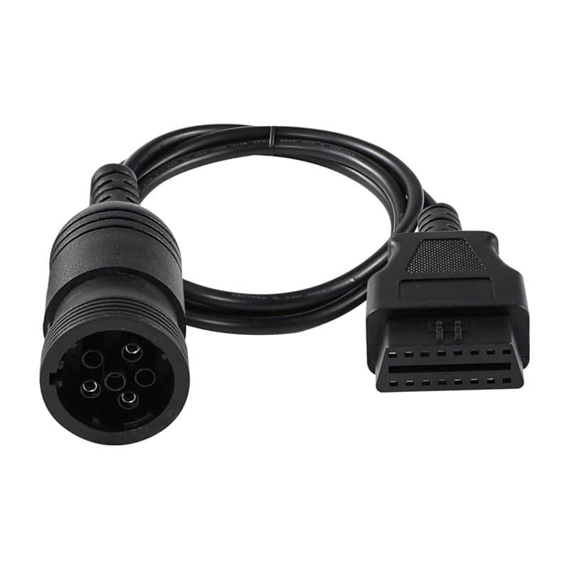 J1708 to OBD2 Adapter Cable - 6 Pin Deutsch to 16 Pin Heavy Duty Truck Diagnostic