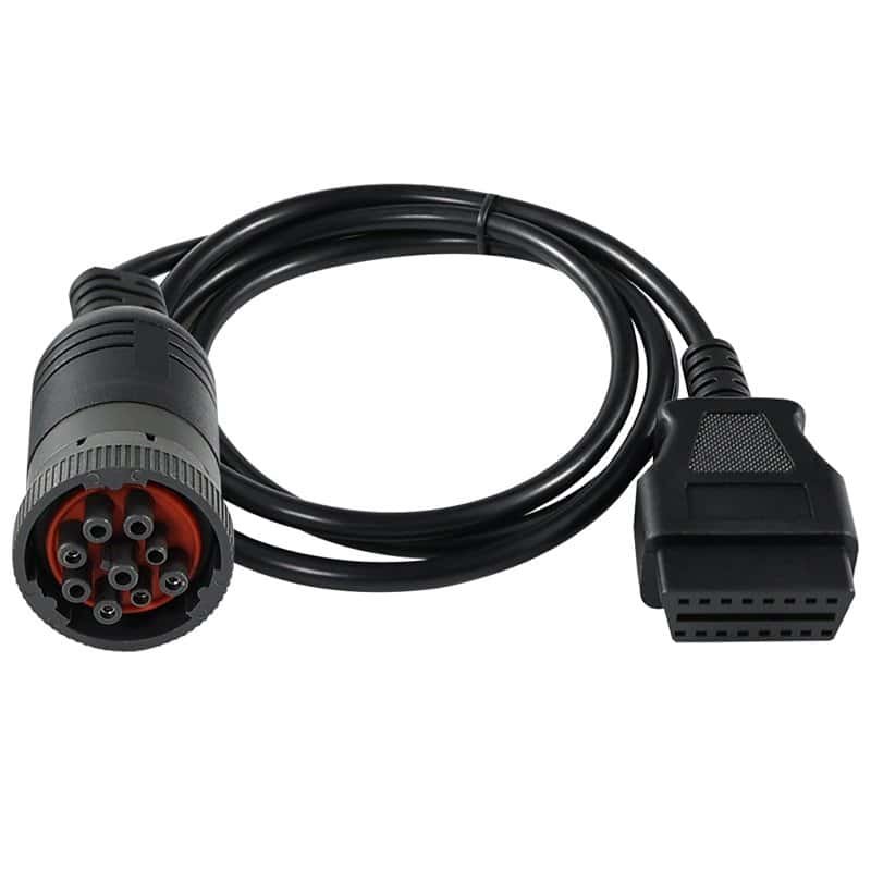 OBD2 16-Pin Female to J1939 Deutsch 9-Pin Adapter Cable - Heavy Duty Diagnostic Connector