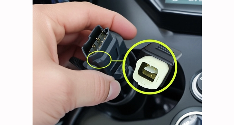 Honda motorcycle 4-Pin diagnostic port location for ECU testing