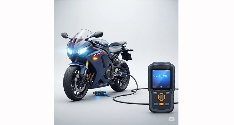 DB15 end of Honda diagnostic cable connected to DB15-compatible scanner
