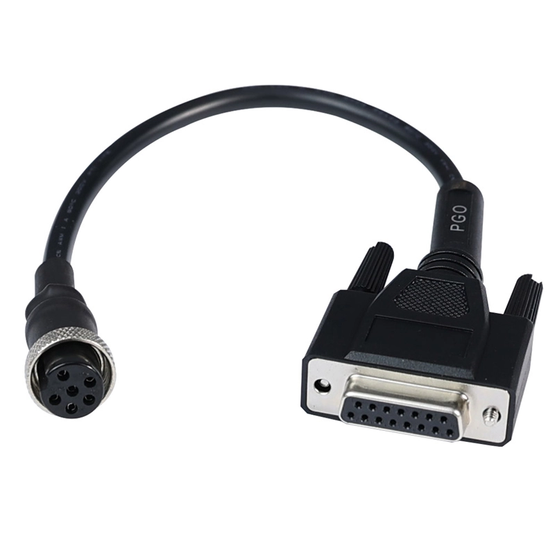 PGO Motorcycle 6-Pin Aviation to DB15 Diagnostic Cable – OBDII Compatible