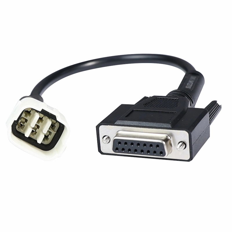 Suzuki 6-Pin to DB15 OBD2 Adapter Cable for Motorcycle Diagnostic Connector