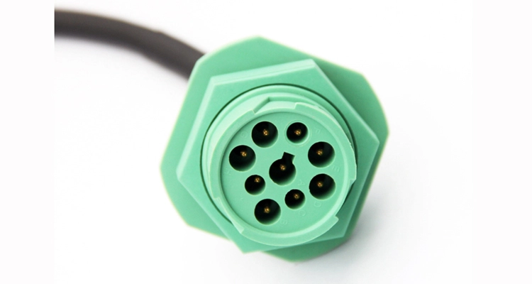 Deutsch DT Type 2 connector showing primary rib at 3 o clock position