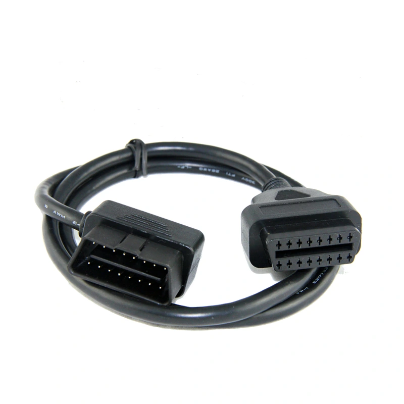 Professional 1.5m OBD2 extension cable for accessing recessed diagnostic ports in commercial vehicles and tight engine bays.