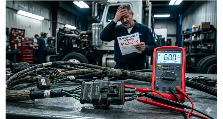 J1939 network failure due to wrong termination resistor placement and long stub length showing 60 ohms on multimeter