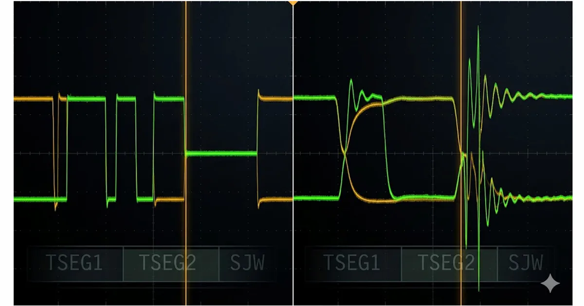 J1939 Sampling Point Diagnostics: Scope Waveform to Bit Timing