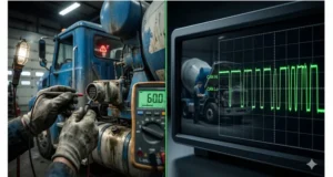 Oscilloscope versus multimeter for J1939 diagnostics on a heavy-duty fleet truck