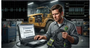 J1939 BAM vs CMDT transport protocol mismatch CAN trace comparison showing missing CTS handshake and calibration error