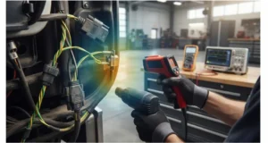 J1939 hot cold termination resistance shift test on a cab-side terminating resistor