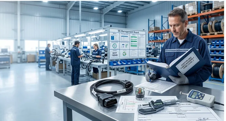 PPAP Level 3 documentation package for custom OBD cable assemblies with crimp Cpk, pull force, and control plan evidence